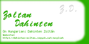 zoltan dahinten business card